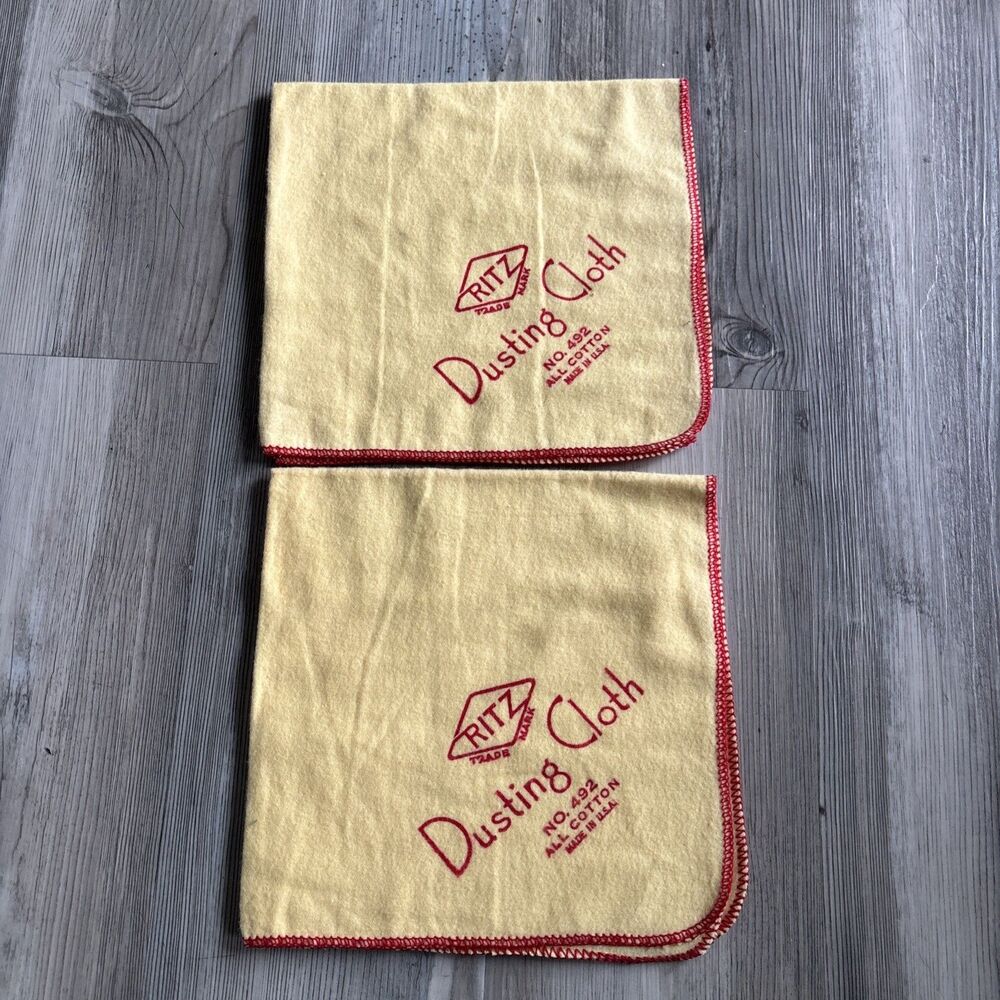 NEW Ritz Dusting Cloth on 492 All Cotton Made In uSA - Set Of Two